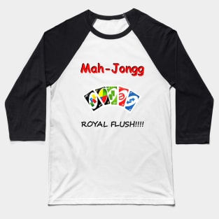 Mah-Jongg Royal Flush Baseball T-Shirt